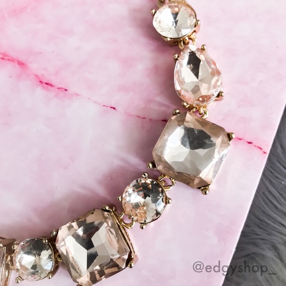 [express] mixed stone short chain necklace - Picture 2 of 5